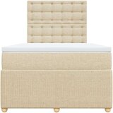 vidaXL Krevet box spring s madracem krem 120 x 190 cm od tkanine | shoptok.hr