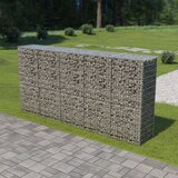 vidaXL Gabionska stena s pokrovi iz pocinkanega jekla 300x50x150 cm Cene