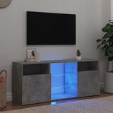 TV ormarić s LED svjetlima siva boja betona 120 x 30 x 50 cm | shoptok.hr