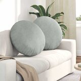  Jastučići za sjedenje 2 pcs Svijetlo siva Ø 40 x 13 cm Baršun | shoptok.hr
