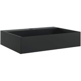  Umivaonik od lijevanih minerala i mramora 50x38x11 cm mat crni | shoptok.hr