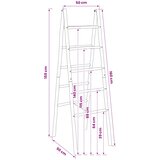  Ljestve za deke s obje strane Crna 50 x 50 x 159 cm Bambus Slike