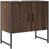  The Living Store Omarica za umivalnik rjavi hrast 60x33x60 cm inženirski les - Kopalniška Omarica Za Umivalnik, (21442652) | Shoptok.si