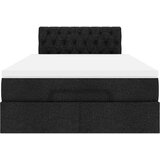  Otomanski okvir kreveta s madracem crni 120x200cm od tkanine | shoptok.hr