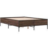  Okvir za krevet smeđi hrast 120x190cm konstruirano drvo i metal | shoptok.hr