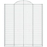  Obokane gabion košare 5 kosi 200x30x220/240 cm pocinkano železo, (20982009) | Shoptok.si