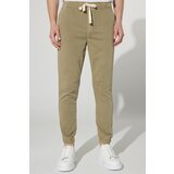 ALTINYILDIZ CLASSICS Men's Khaki Slim Fit Slim Fit Jogger Pants with Side Pockets, Cotton Tie Waist Flexible. Cene