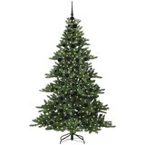 vidaXL Umjetno božićno drvce s nogom s 300 LED dioda Zelena 180 cm PVC | shoptok.hr