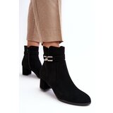 Boto WR1 Women's Low Heel Boots with Ornament Black Numissa | Shoptok.si