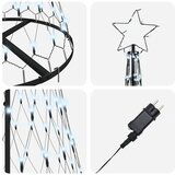 vidaXL LED božićno drvce Hladna bijela 138.5 x 138.5 x 399 cm Metal | shoptok.hr
