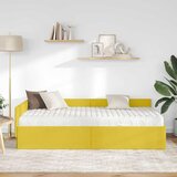  Kutni krevetni okvir s madracem Ostalo 2 pcs Žuta Baršun | shoptok.hr