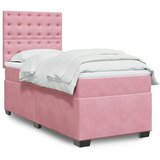 vidaXL spring krevet s madracem ružičasti 80 x 200 cm baršunasti | shoptok.hr