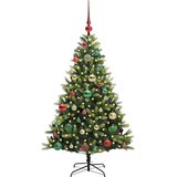 vidaXL Umjetna zložljiva božićna jelka 150 LED Zelena 120 cm PVC in PE | Shoptok.si