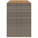 Vrtni barski stol s drvenom pločom sivi 185x80x110 cm poliratan | shoptok.hr