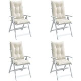  Jastuci za stolice 4 kom prošarano krem 120x50x7 cm tkanina | shoptok.hr