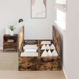  Posteljni okvir Prekajen hrast Trden les Enojna Trajna, (22051033) | Shoptok.si