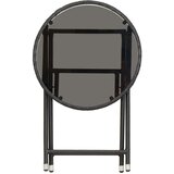  Stolić za čaj crni 60 cm poliratana od kaljenog stakla | shoptok.hr
