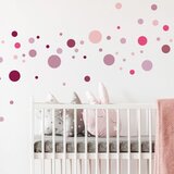 Ambiance set s 100 ružičastih zidnih samoljepljivih naljepnica round stickers Cijene