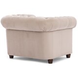Ropez Bež žameten Chesterfield fotelj York Blik – | Shoptok.si