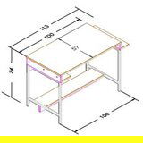Hanah home balista - sapphire oak, black sapphire oakblack study desk | ePonuda.com
