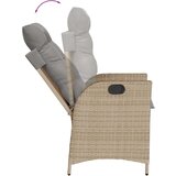  Vrtna garnitura - 9-dijelni vrtni blagovaonski set od poliratana s jastucima bež - 200 x 100 x 74 cm Sa naslonom za noge 8 | shoptok.hr