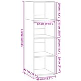  Visoka komoda crna 40x41x124 cm od konstruiranog drva | shoptok.hr