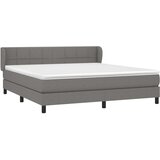 Box spring postelja z vzmetnico temno siva 180x200 cm blago, (20790748) | Shoptok.si