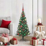 vidaXL Umjetna preddekorirana božićna jelka Zelena 120cm PVC in kovina | Shoptok.si