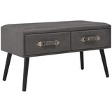 vidaXL Klubska mizica siva 80x40x46 cm umetno usnje, (20714403) Cene