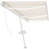  Tenda na ručno uvlačenje s LED svjetlima 600 x 300 cm krem | shoptok.hr