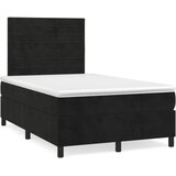Box spring krevet s madracem crni 120 x 200 cm baršunasti | shoptok.hr