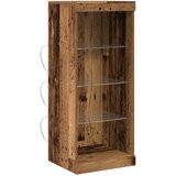 vidaXL Stranska omarica z LED lučmi Staro les 41x37x100 cm | Shoptok.si