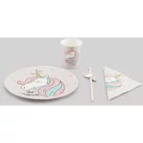 Sinsay cup, plate, napkin & drinking straws - večbarvno