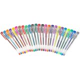 Ikonka KX5555 set gel olovaka 25 komada &amp;ndash; glitter, metalik, fluorescentne i klasične boje, plastična kutija Slike