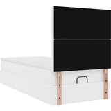 vidaXL otomanski okvir kreveta s madracem bijela 90x200cm umjetna koža | shoptok.hr