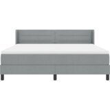  Postelja z vzmetnico Svetlo siva 200 x 180 cm Poliester, (5000126053) Slike
