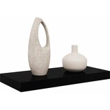  Plutajuća zidna polica visoki sjaj crna 50 x 23 x 3,8 cm MDF | shoptok.hr