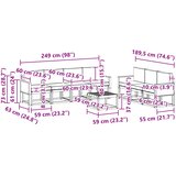  Set vanjskih sofa 7 kom. Prirodna i svjetlosiva | shoptok.hr