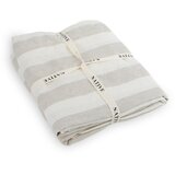 Native Natural Svetlo siva/kremno bela enojna lanena posteljnina 135x200 cm Natural Stripes – | Shoptok.si