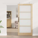  Klizna vrata ORKDAL 93 x 202 cm Masivna borovina i staklo | shoptok.hr