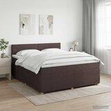  Boxspring krevet s madracem Tamno smeđa 180 x 200 cm Tkanina Slike