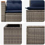  Set sofe 6 kom. Siva i tamnoplava Poli Rattan i čelik | shoptok.hr
