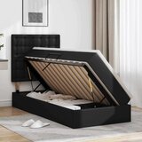  Krevet s prostorom za pohranu s LED-om Crna 90 x 190 cm | shoptok.hr