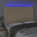  LED uzglavlje krem 144x5x118/128 cm od tkanine | shoptok.hr