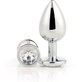 SuperLove Anal Jewel Silver-Clear Small Cene