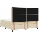  Krevet s opruga kutije s jastukom Krema 200 x 180 cm tkanina | shoptok.hr