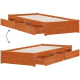  Krevetna konstrukcija s ladicama 3 pcs Vosak smeđa Borovina | shoptok.hr