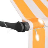 Tenda na ručno uvlačenje LED 300 cm bijelo-narančasta | Eponuda.com