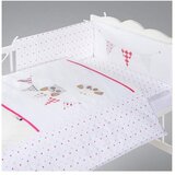 Klups Posteljina za bebu Set 5 delova Night birds pink Cene