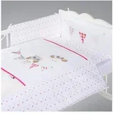 Posteljina za bebu Set 5 delova Night birds pink